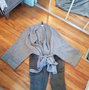 Grey comfy bell sleeve cardigan with belt  size X